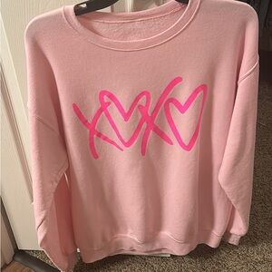 pink sweatshirt xoxo